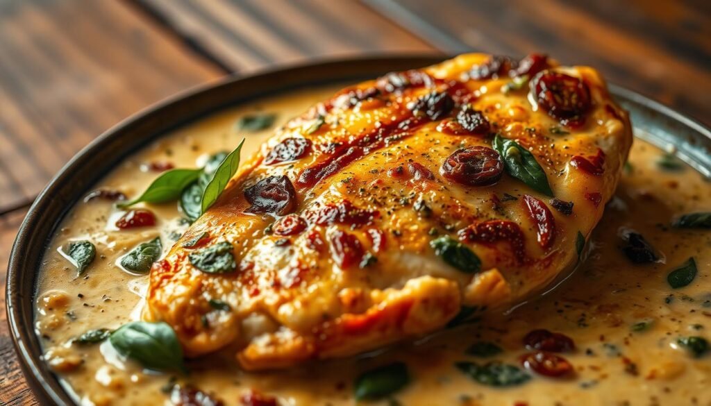10 Delicious Low-Carb Dinner Recipes 1 Creamy Tuscan Garlic Chicken